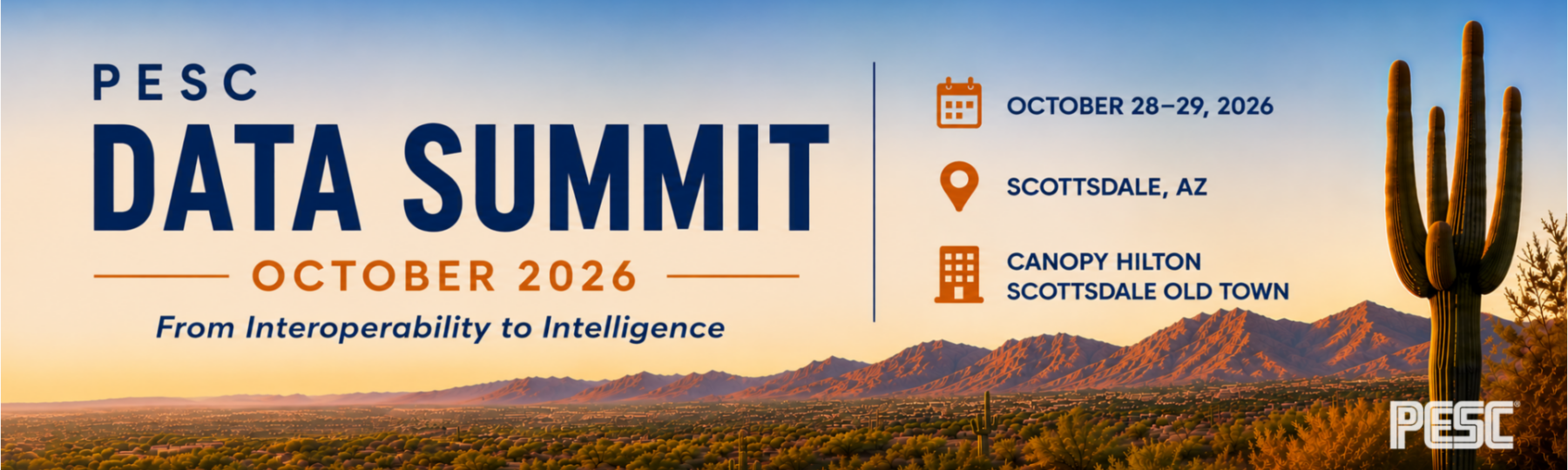 PESC October 2026 Data Summit in Old Town Scottsdale, Arizona